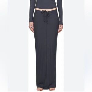 SKIMS Soft Lounge Ruched Maxi Skirt